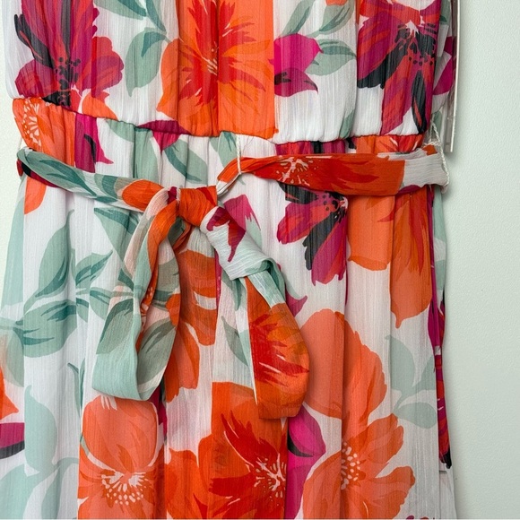 Calvin Klein Women's Floral-Print Halter Tiered  Maxi Dress size 12 lined Party - Picture 6 of 15